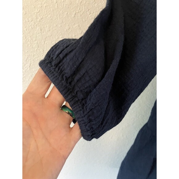 J.Crew Mini Dress Size XXS Navy Tiered Pullover Cotton - Picture 4 of 8